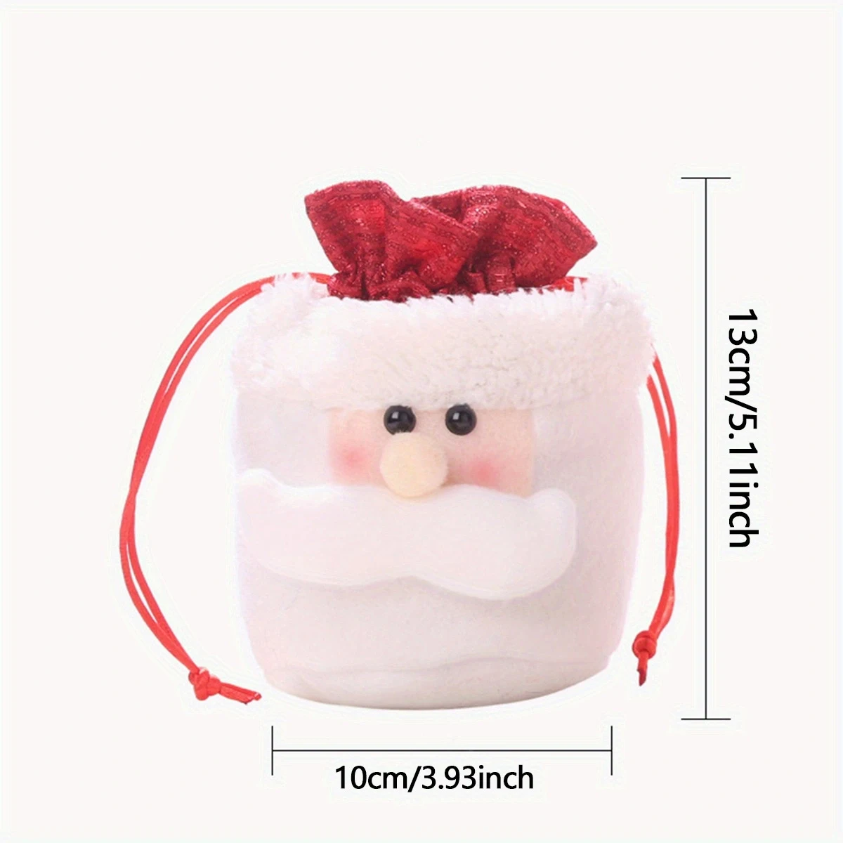 1pc-Christmas Decoration Drawstring Apple Bag, Elderly Candy Bag, Gift Bag, Scene Decoration, Holiday Decoration, Room Decora