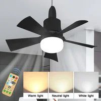 Ceiling Fan LED With Light Remote Control Dimmable 30W E27 Base Modern Smart Wireless Fans Lighting For Bedroom and Living Room 1