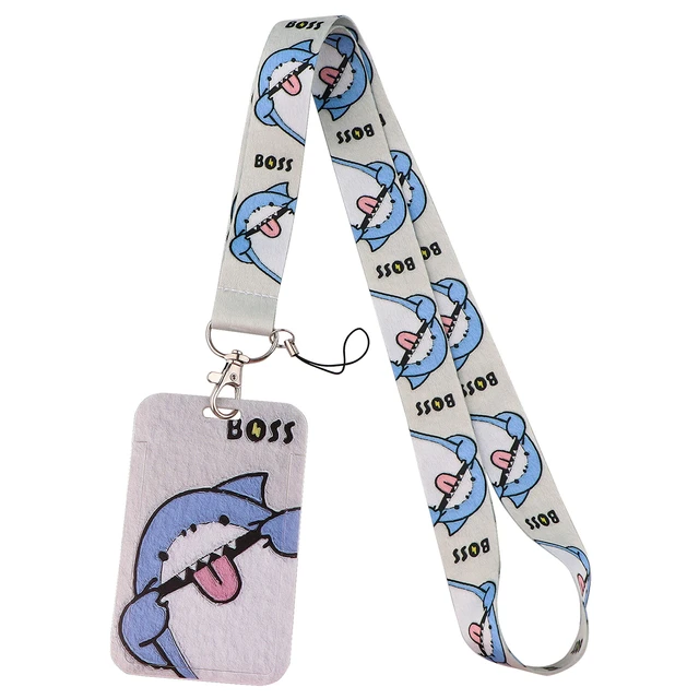 Cute Shark Lanyard for Key ID Card Gym Cell Phone Straps USB Badge Holder  DIY Neck Strap Hang Rope Phone Accessories - AliExpress