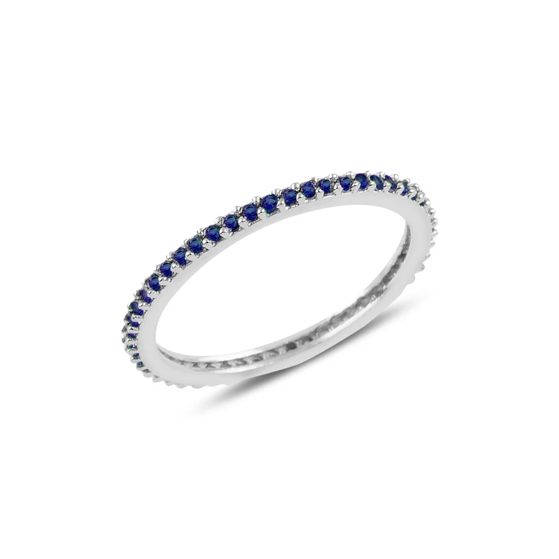 

Серебряное тонкое кольцо Tamtur с сапфировым камнем