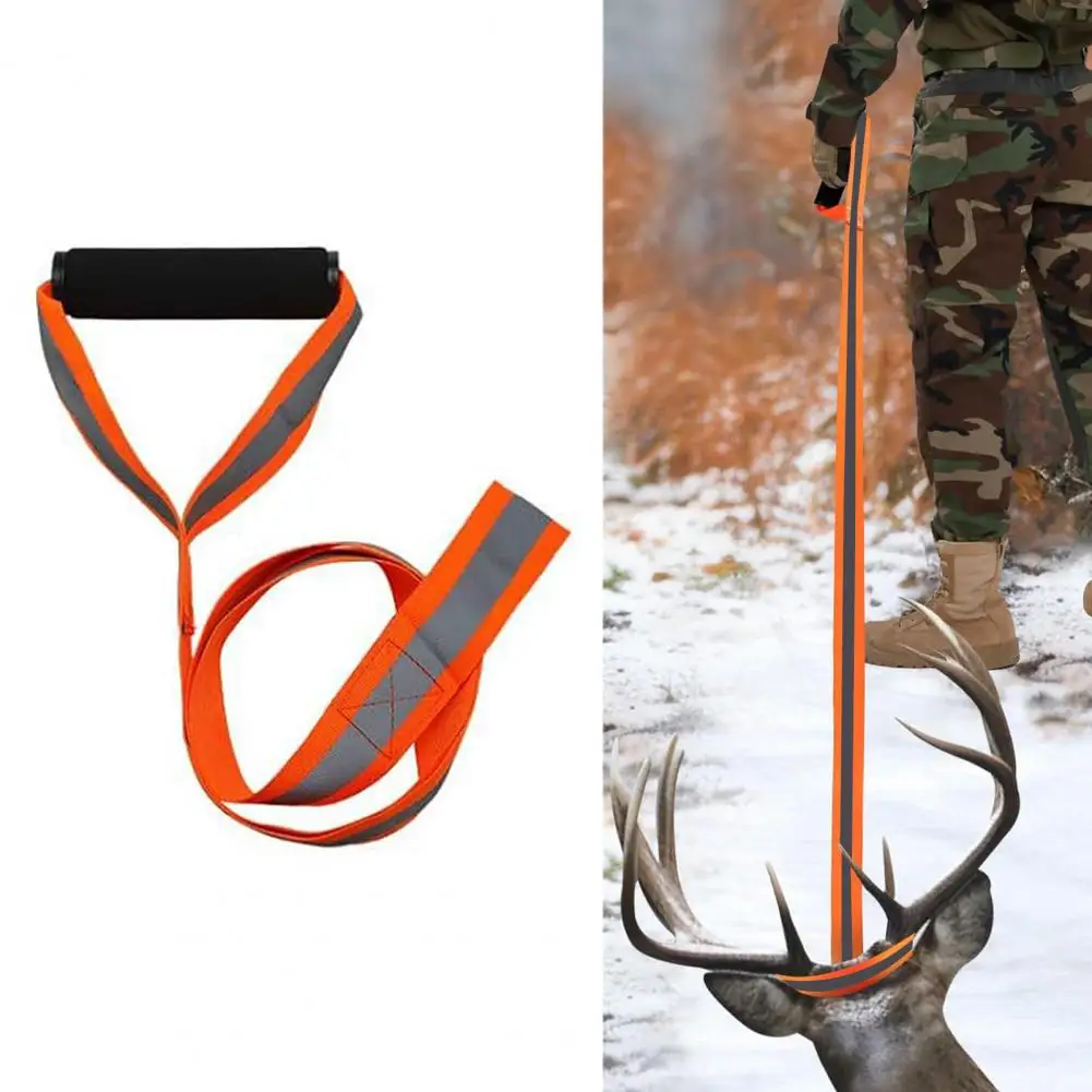 Easy-to-use Deer Drag Strap Heavy Duty Reflective Deer Drag Strap with Adjustable Harness Leash Easy to Use Outdoor for Safe