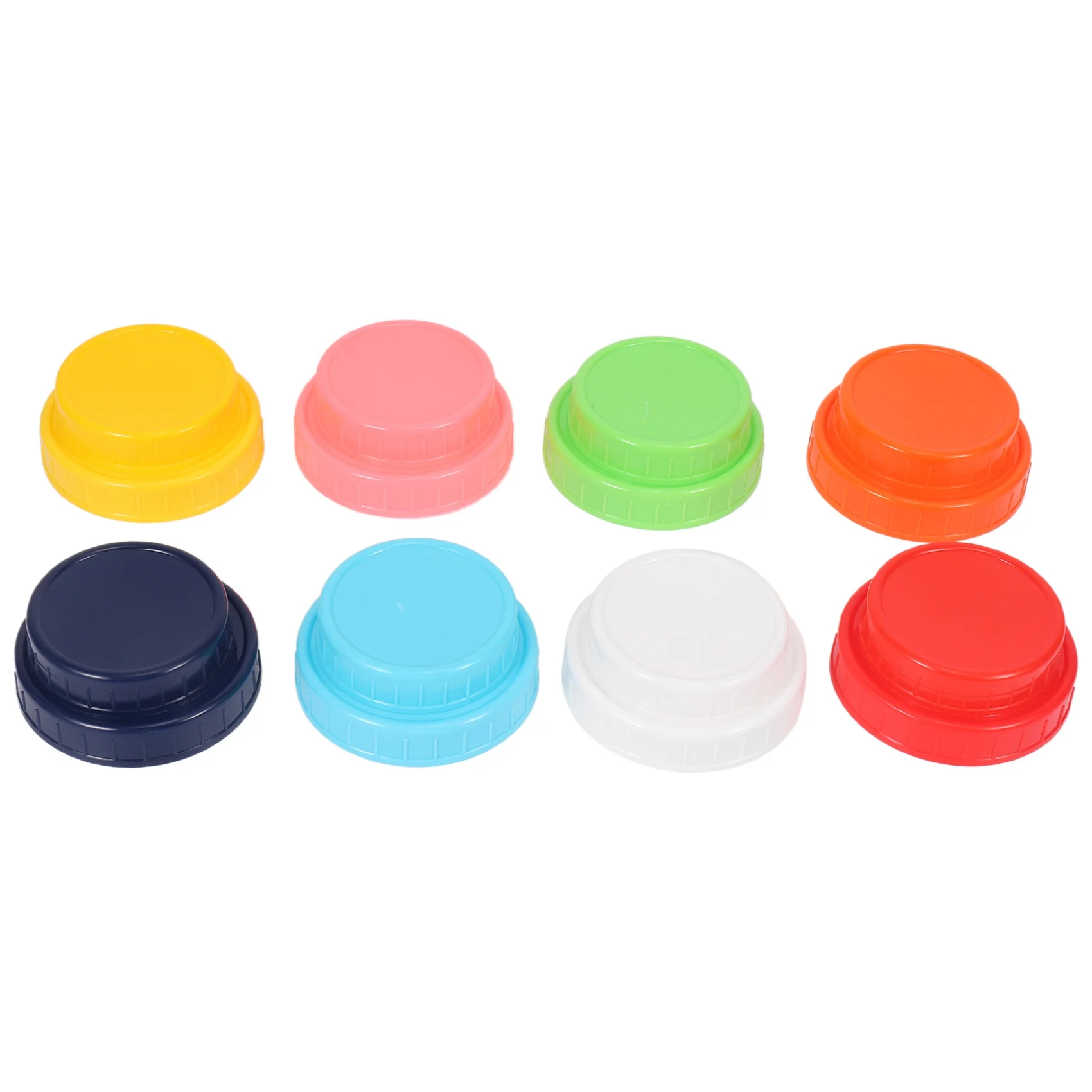 

16 упаковок цветных пластиковых крышек для банок-8 широких горлышек и 8 обычных крышек для банок, противоскользящие крышки для хранения продуктов