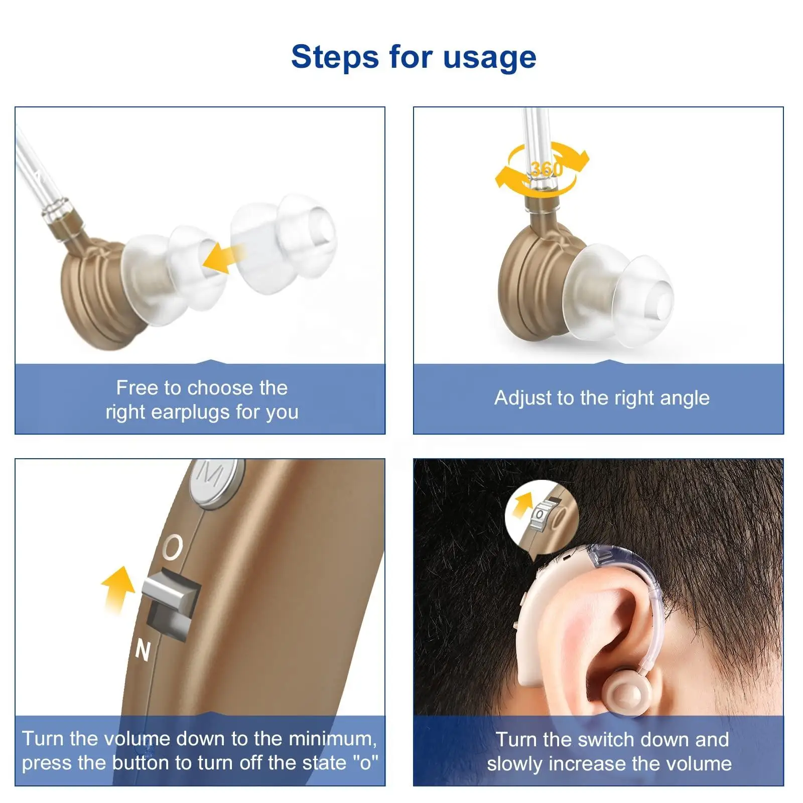 Rechargeable Mini Hearing Aid for Elders