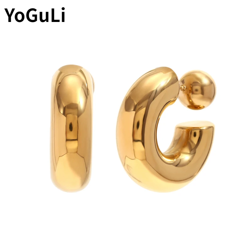 

Fashion Jewelry European and American Design Metal Hoop Earrings For Women Party Gifts Cool Trend Ear Accessories Hot Sale