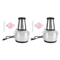 Food Chopper Electric Meat Grinder with 2L Stainless Steel Bowl 200W Copper Motor for Kitchen Meat Vegetables Onion Garlic Salad 1