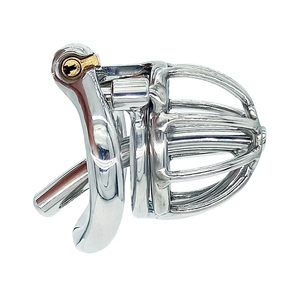 Stainless Steel Male Chastity Devices Penis Lock Cock Cage Removable Urethral Catheter Adult Sex Toys for Men Bondage Belt penis chastity cage chastity lock sex toy