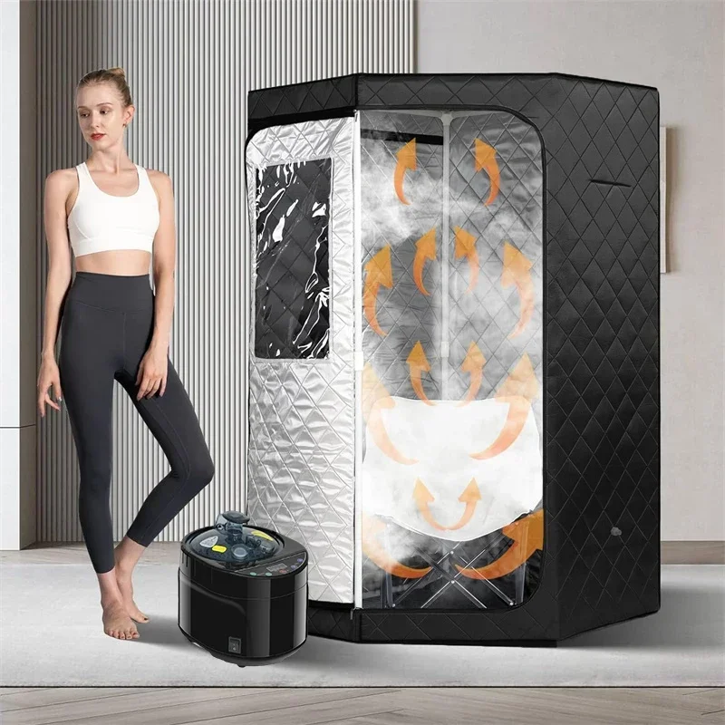 Full Size Steam Sauna Set Large Space Home Spa With 4L Steamer 4L 1600W  for Relaxation Detox 3