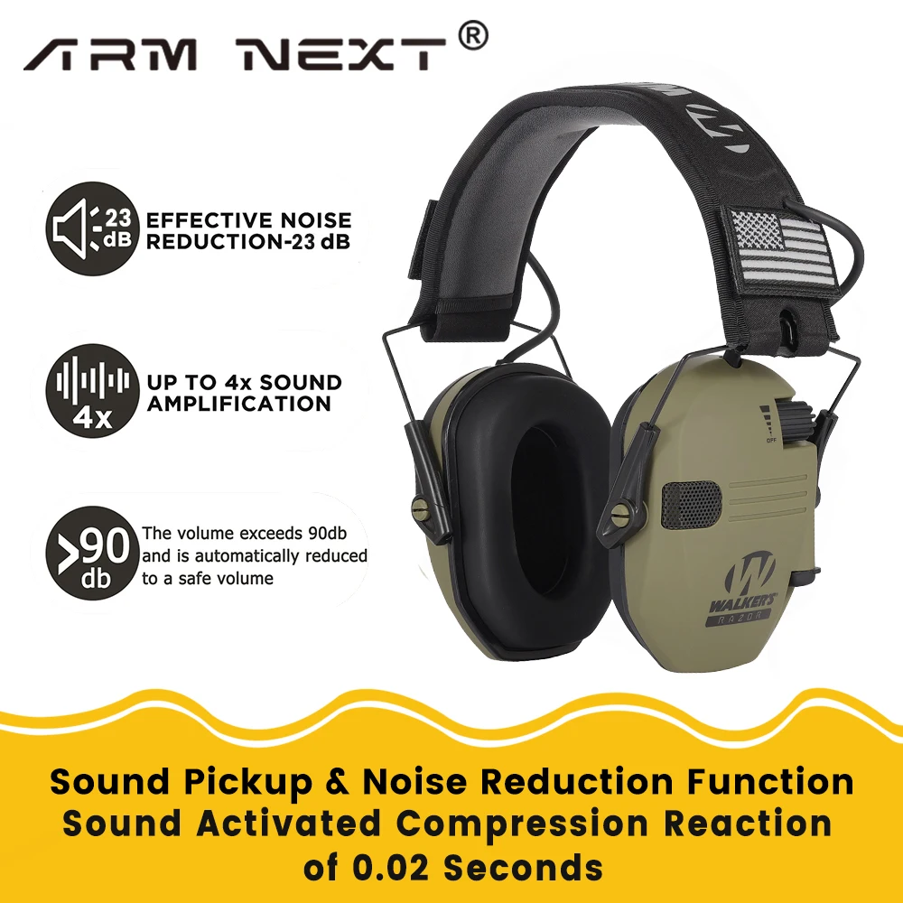 Electronic Earmuffs Shooting Electronic Ear Muffs Hunting Nrr23db