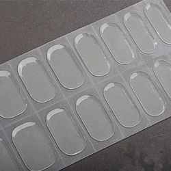Clear Semi-Cured Gel Nail Strip Patch Slider Adhesive Waterproof French Gel Nail Sticker Long Lasting Gel Nail Wrap UV Lamp Need