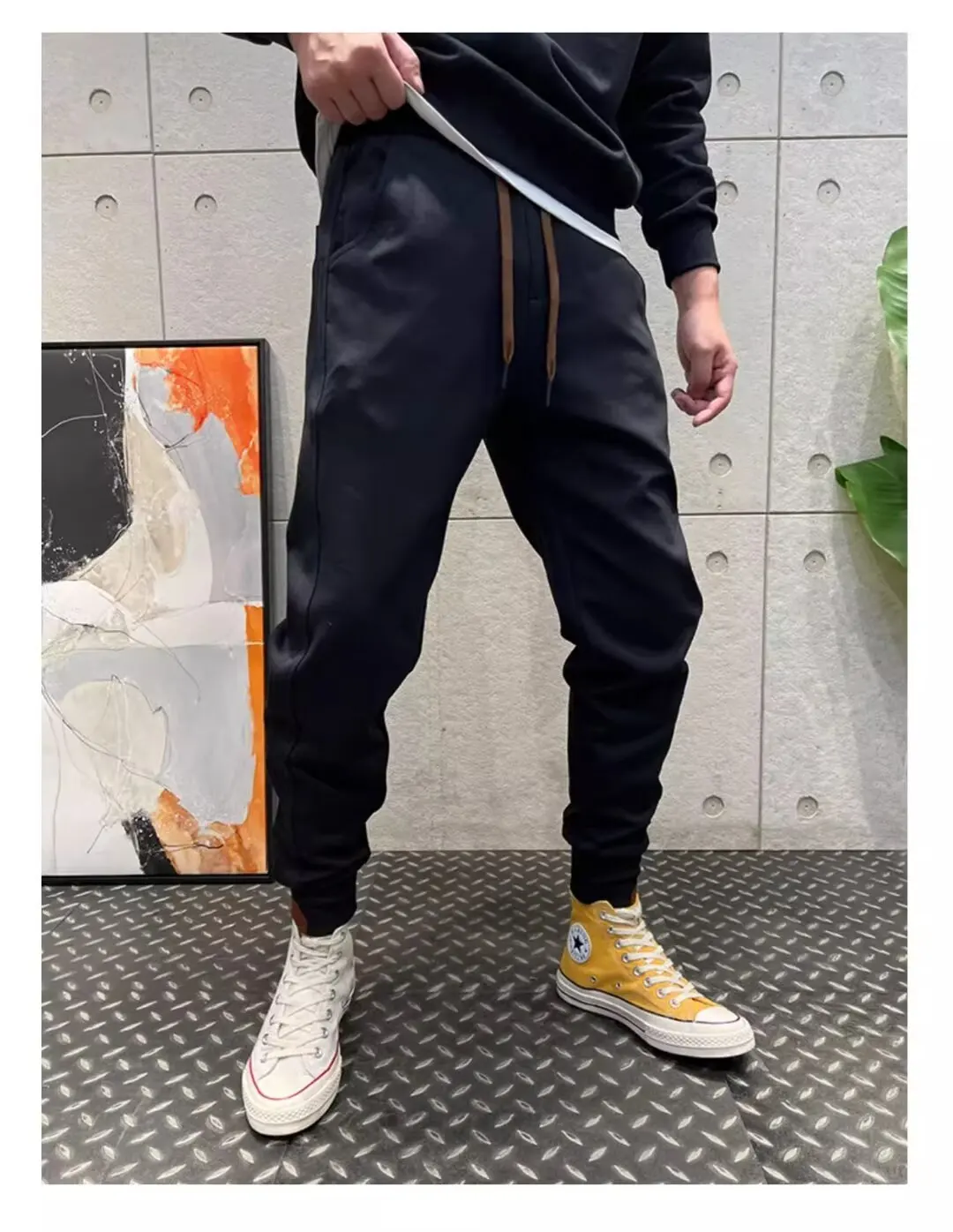 

Jogger Pants Solid Color Casual Sweatpants High Quality Baggy Outdoor Black Trouser Harem Trousers cargo pants New in Men Clothi