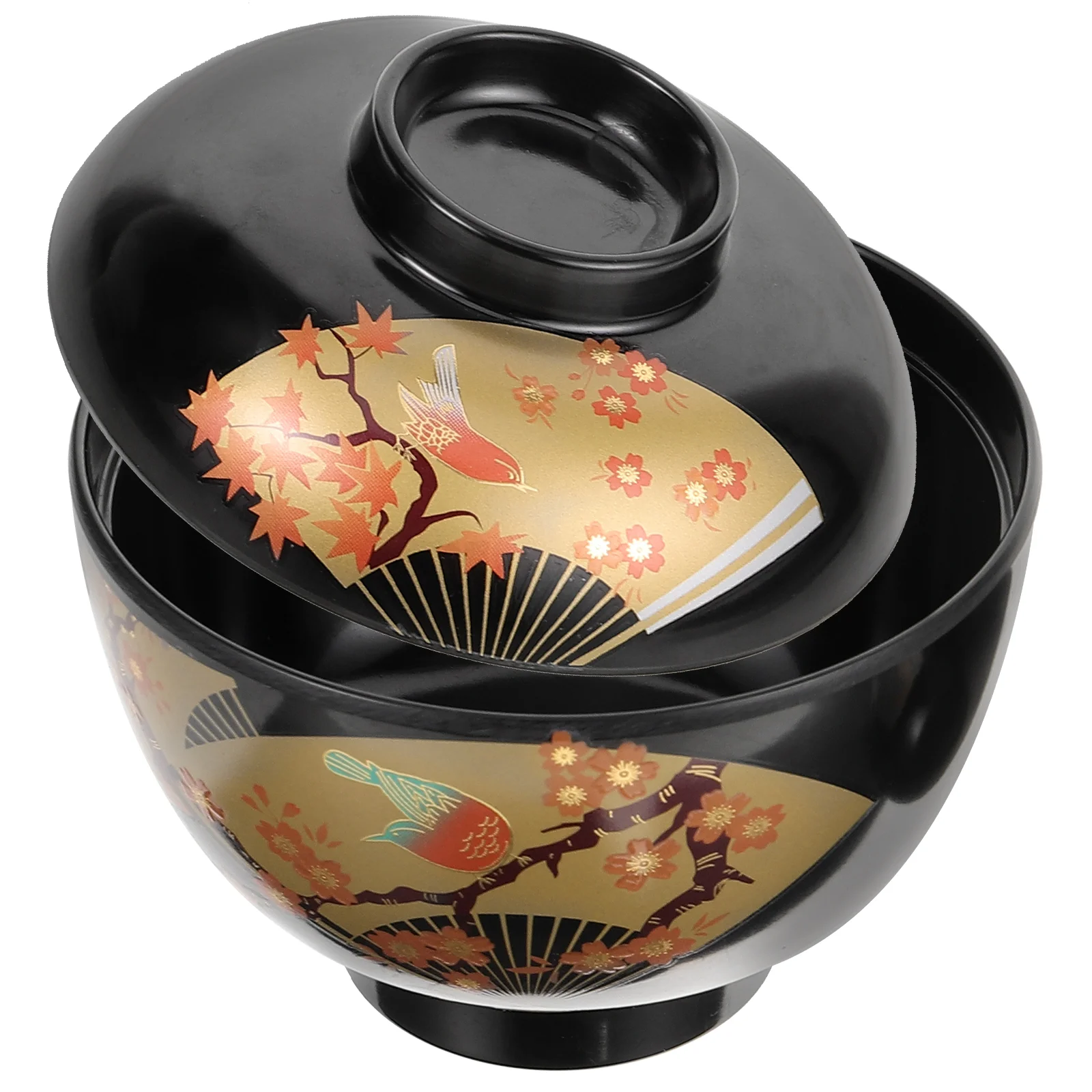 

Traditional Japanese style Bowl Noodle Rice Soup Bowl with Matching Lid Restaurant Soup Bowl