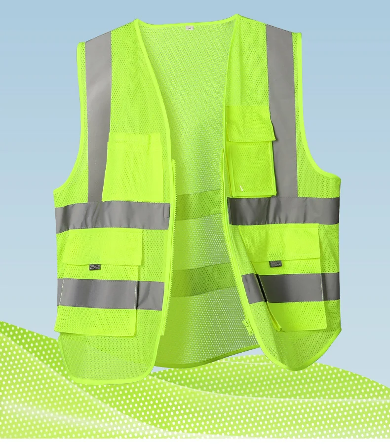 High Visibility Security Reflective Vest Construction Traffic Outdoor Cycling Wear reflective safety vest