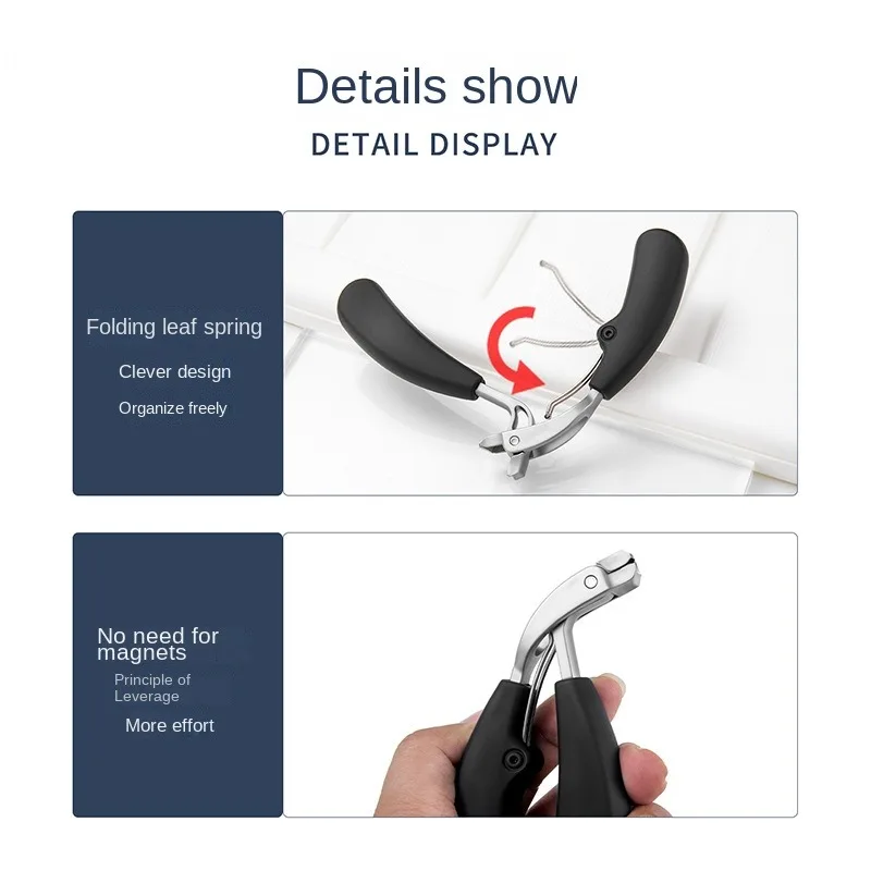 Curved nail clippers with large opening three times anti-splash storage Nail clippers for the elderly thick toenails Heavy duty 5