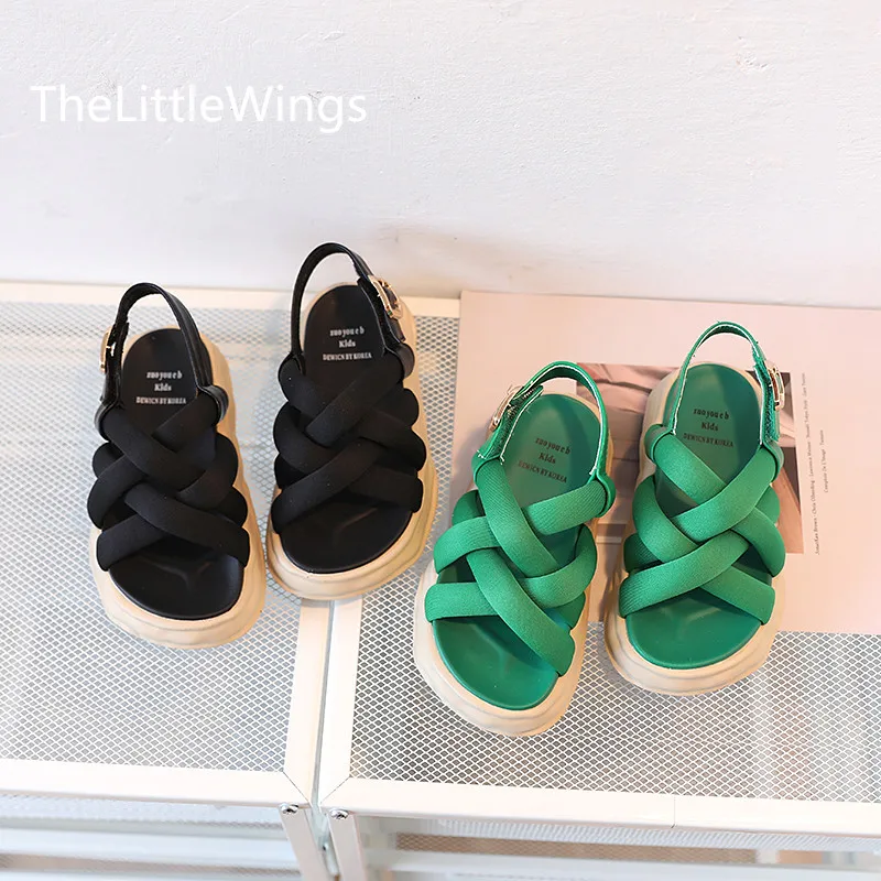 Summer New Children's Comfortable Sandals Korean Baotou Fashion Boys' Super Soft Girls' Sandy Beach Shoes 4-15 Years Old