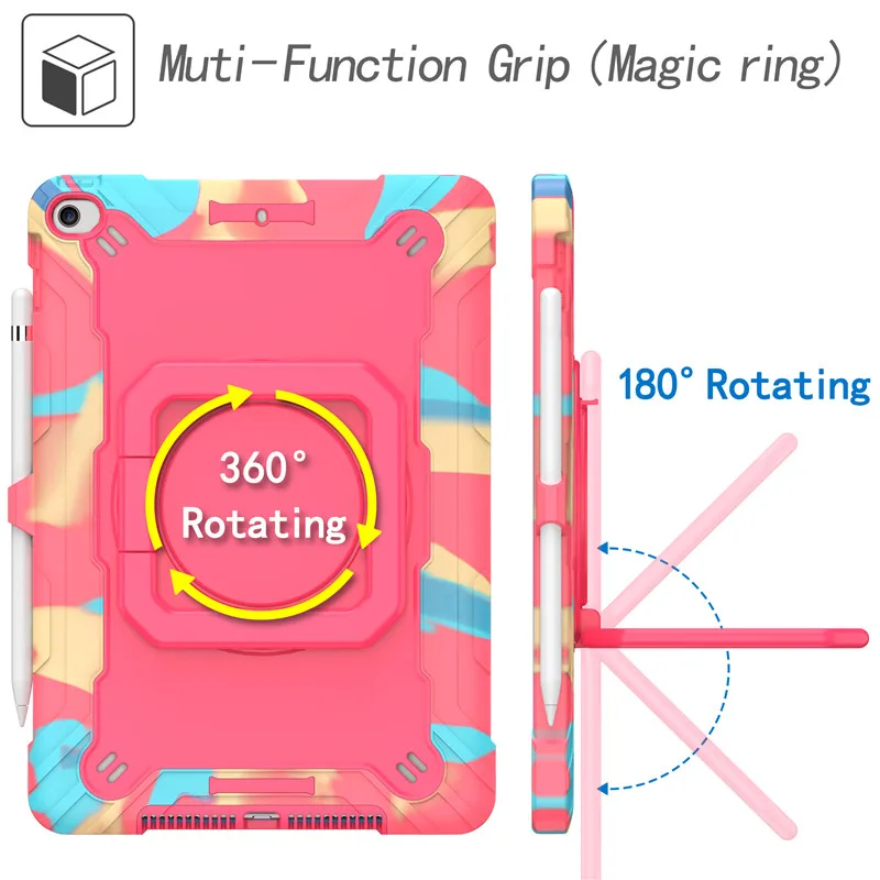 Capa à Prova de Choque com Suporte de Anel para Crianças Ipad Air Ipad 10.2 7th 8th 9th Generation Ipad Pro 10.5 11 2023 - Imagem 2