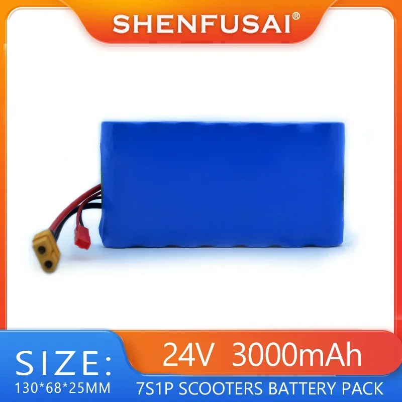 

Scooters 7S1P 24V Battery 3000mAh Lithium-ion Battery Pack for Small Electric Unicycles Scooters Toys Built-in 18650 battery BMS