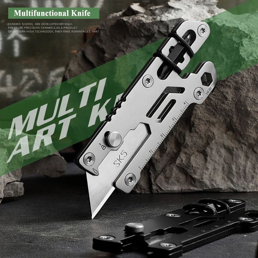 MiniManualRetractableKnifeBoxCutterEDCCampingEquipmentSmall