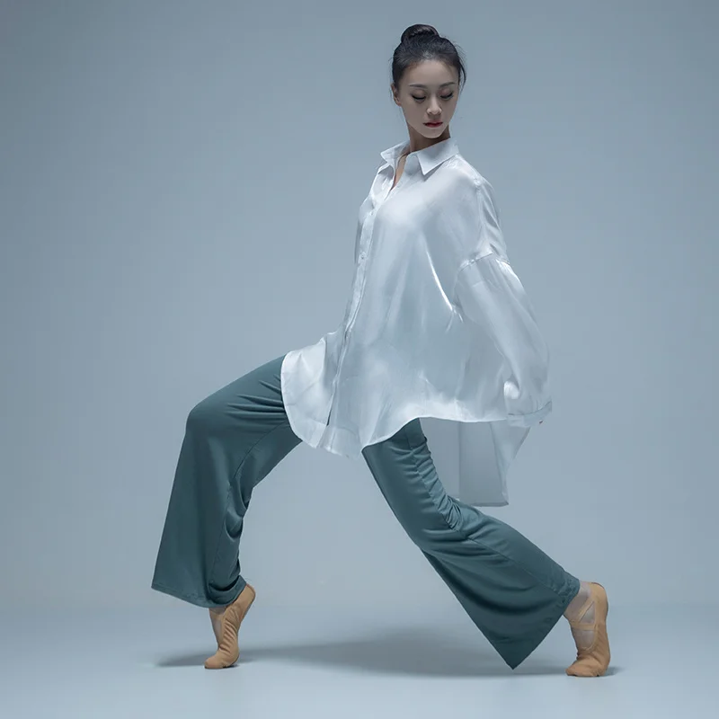 Modern dance shirt, thin and elegant top, loose training clothes, immortal Chinese dance clothes, classical dance performance