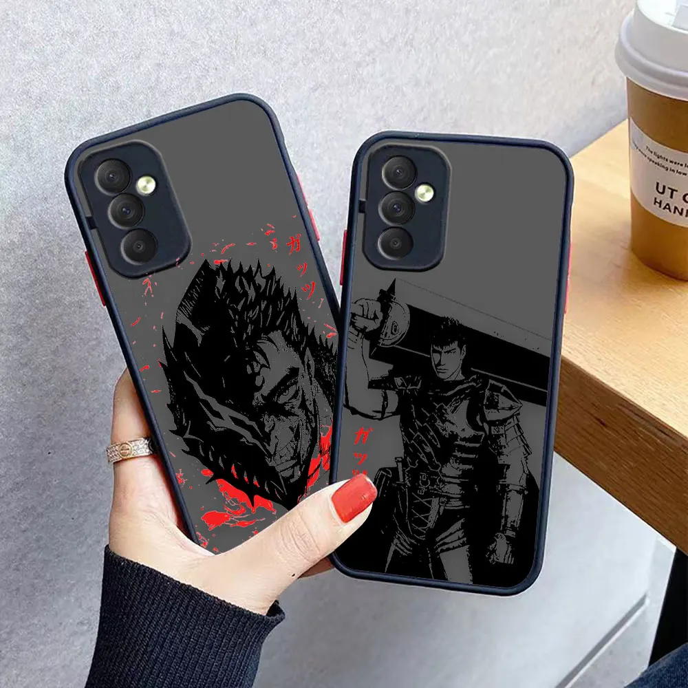 

Matte Case for Samsung Galaxy M53 M52 M51 M33 M32 M31 M30S M23 M20 5G J8 J7 J6 J5 J4 Case Funda Shell Anime Black Guts Berserk