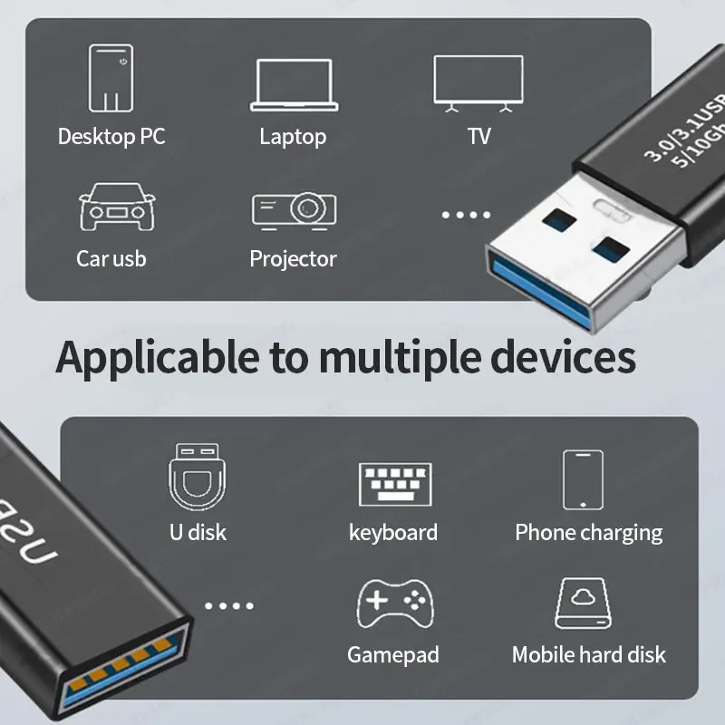 USB 3.0 Connector USB To Adapter 5Gbps Gen1 Male to Male Female Converter SSD HDD Cable Extender 3.0 Extension Plug usb adapter usb adapter cable usb extension adapter usb cable adapter conversion cable adapter type to usb adapter