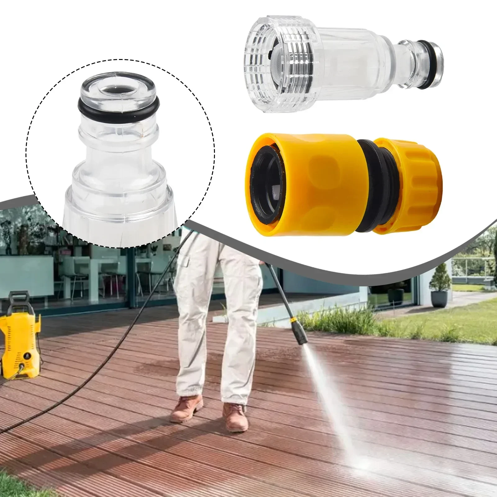 Washer Adapter Water Connector Car Cleaner Fitting For Car High Pressure Washer Hose Nozzle Outlet Parts Pipe Pressure