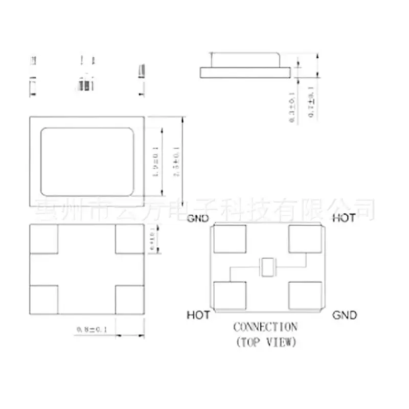 50개/LOT 공장 직송 접착식 SMD3225 16M 24M 26M 표면 실장 발진기 패시브 석영 공진기