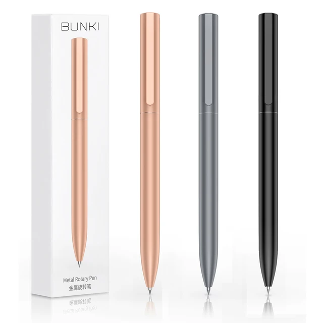 BUNKI-Metal Sign Pen,Ballpen,Signing Pen,0.5mm Gel PREMEC,Smooth Switzerland Refill,Black Ink,Office, School,Writing Pen,BK0100 1