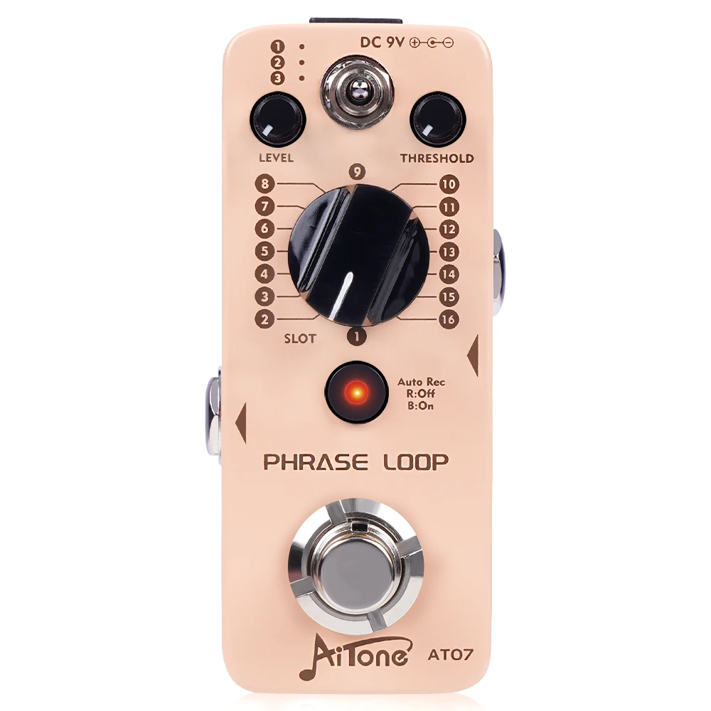 AITONE Series AT-07 Looper Pedal Auto Recording Mode 3 Saving Banks with 16 Slot