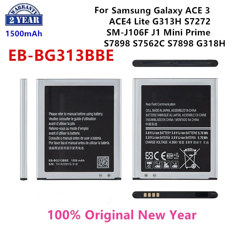 

SAMSUNG оригинальная EB-BG313BBE 1500 мАч аккумулятор чехол для мобильного телефона Samsung Galaxy Trend 2 ACE 3 ACE4 Lite G313H S7272 J1 Mini Prime S7898 G318H