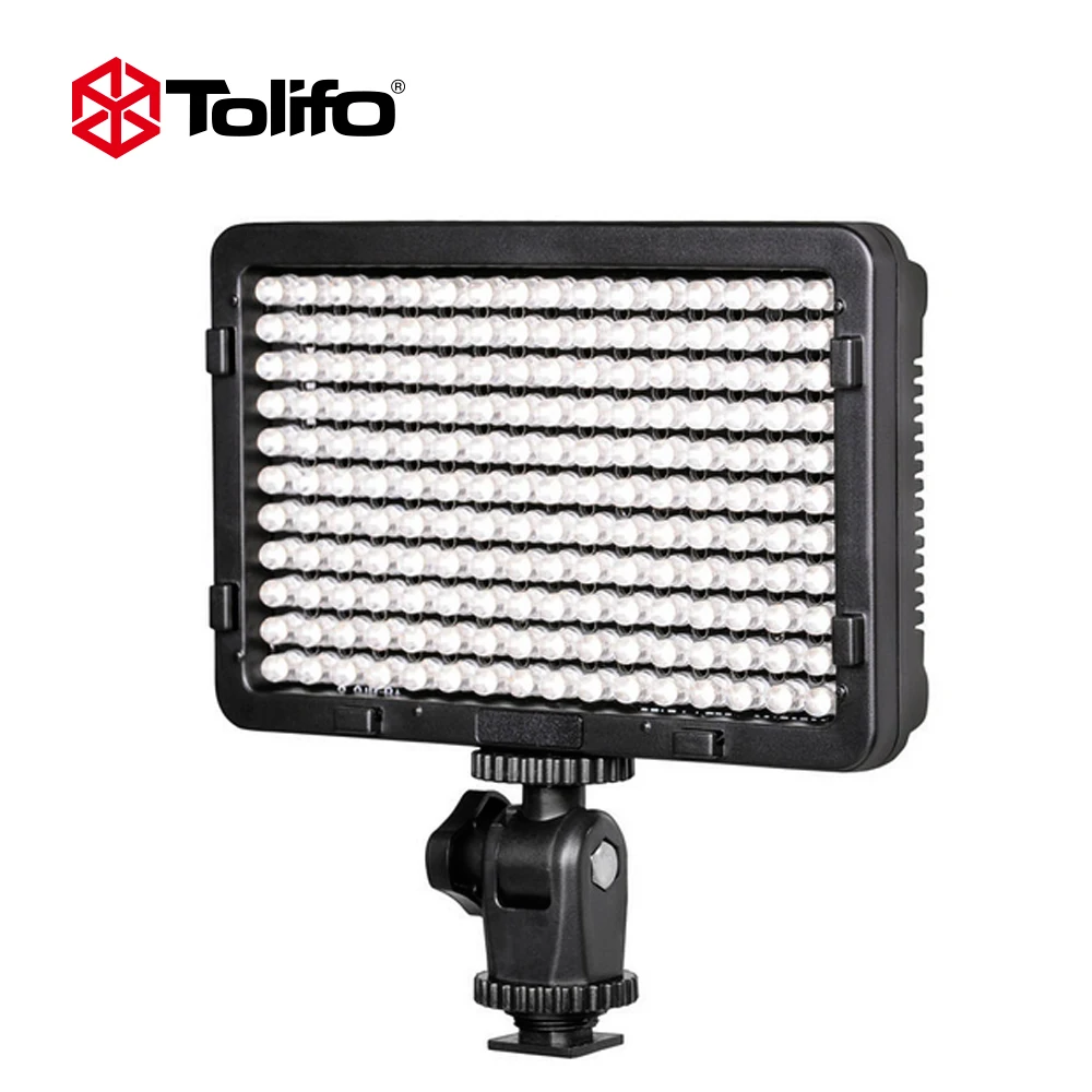 

Tolifo PT-176S Led Video Camera Light 5600K/3200K Photography Panel Lamp 176 pcs Imported LED Bulbs for Canon Nikon Pentax DSLR