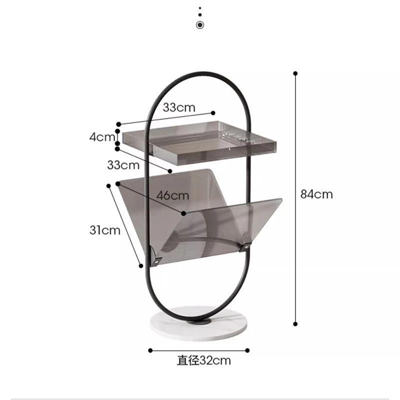 Designer Side Table Leisure Storage Organizer Trendy Mini Creative Magazine Rack Minimalist Coffee Table Furniture Estante FYMR