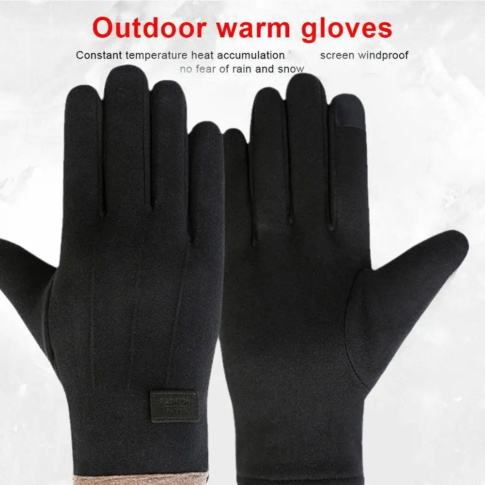 

Winter Warm Cycling Gloves Bicycle Warm Touchscreen Motorcycle Finger Glove Riding Full Fishing Waterproof Bike Outdoor Ski T6L8