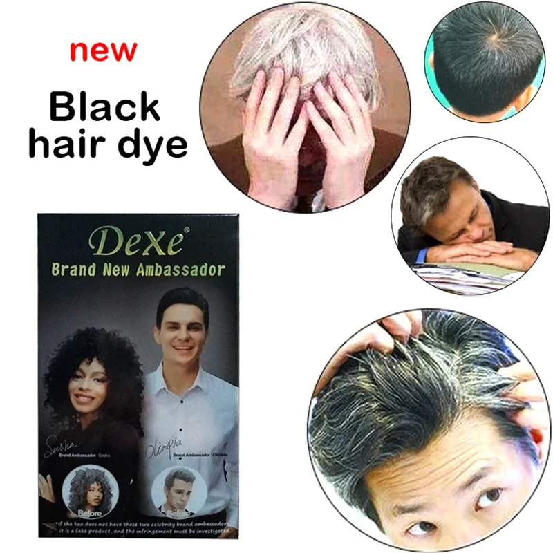 

1 box/10pcs Economic Set Black Hair Shampoo Only 5 Minutes Hair Color Hair Dye Permanent Dark brown dye Promotion