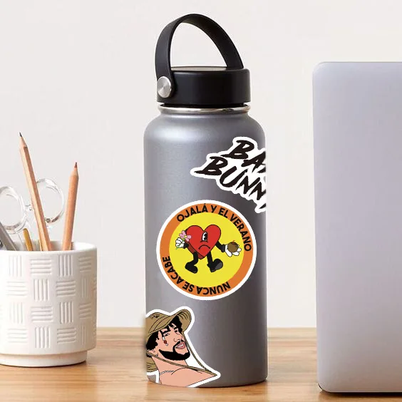 50PCS Bad Bunny Stickers DIY Waterproof Graffiti Decals for Laptop Phone Water Bottle Sticker Packs