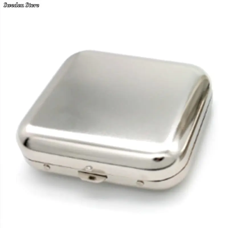 Sweet Small Stainless Steel Square Pocket Ashtray Metal Ash Tray Pocket Ashtrays With Lids Portable Ashtray 1PC Portable Ashtray Stainless Steel Ashtray Metal Ashtray Cigarettes Ashtray