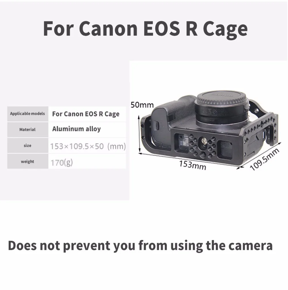 Kamera käfig rig stabilisator für canon eos r ildc kamera form-fit für arca schweizer grundplatte arri kalt schuh halterung videofilm film film – Detail 1