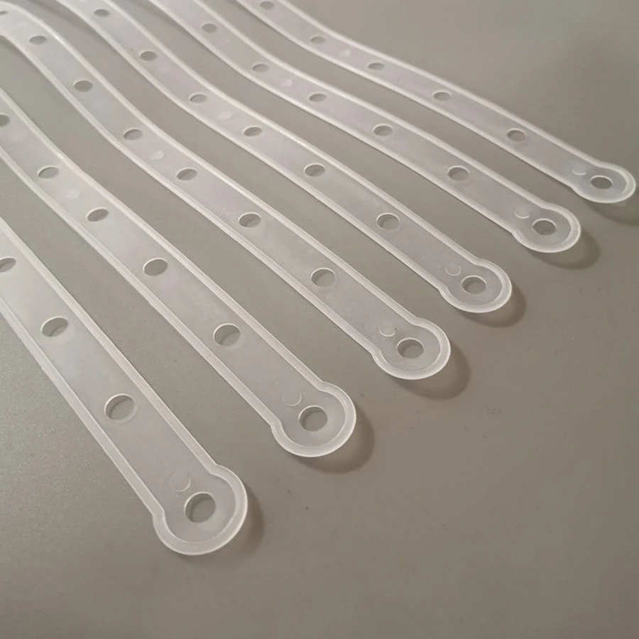 Hanger Clothing Store Trouser Clip Connection Strip Plastic Transparent White Transparent Hanging Strip Convenient 10 pieces clothes hanger,trousers clip