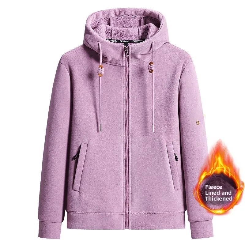 Chaqueta De Forro Polar Para Mujer Con Capucha De Doble Cara Estilo chaqueta-de-forro-polar-para-mujer-con-capucha-de-doble-cara-estilo