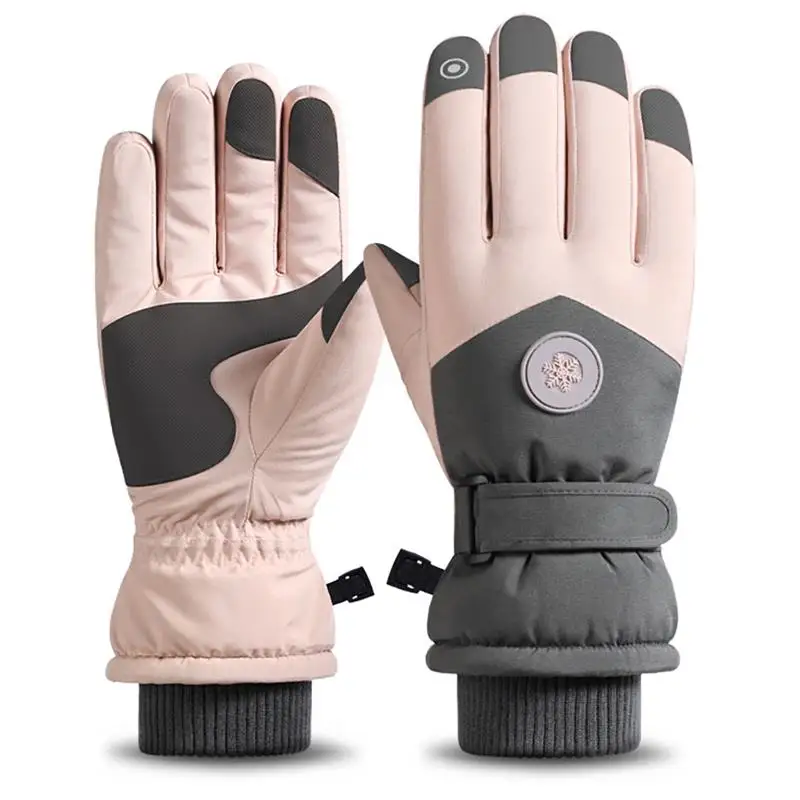 

Snow Gloves Windproof Waterproof Unisex Nonslip Ski Gloves Touch Screen Function Gloves Warm Snowmobile Snow Gloves Women Men