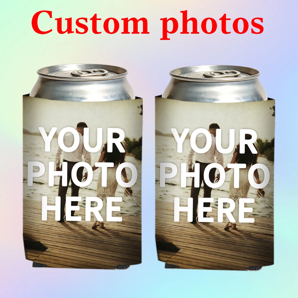 2/5/8 Stück personalisierte Foto-Becherkühler-Hüllen – perfekt für Hochzeitsfeiern, süße Reisen und Hochzeitsdekorationen – Detail 6