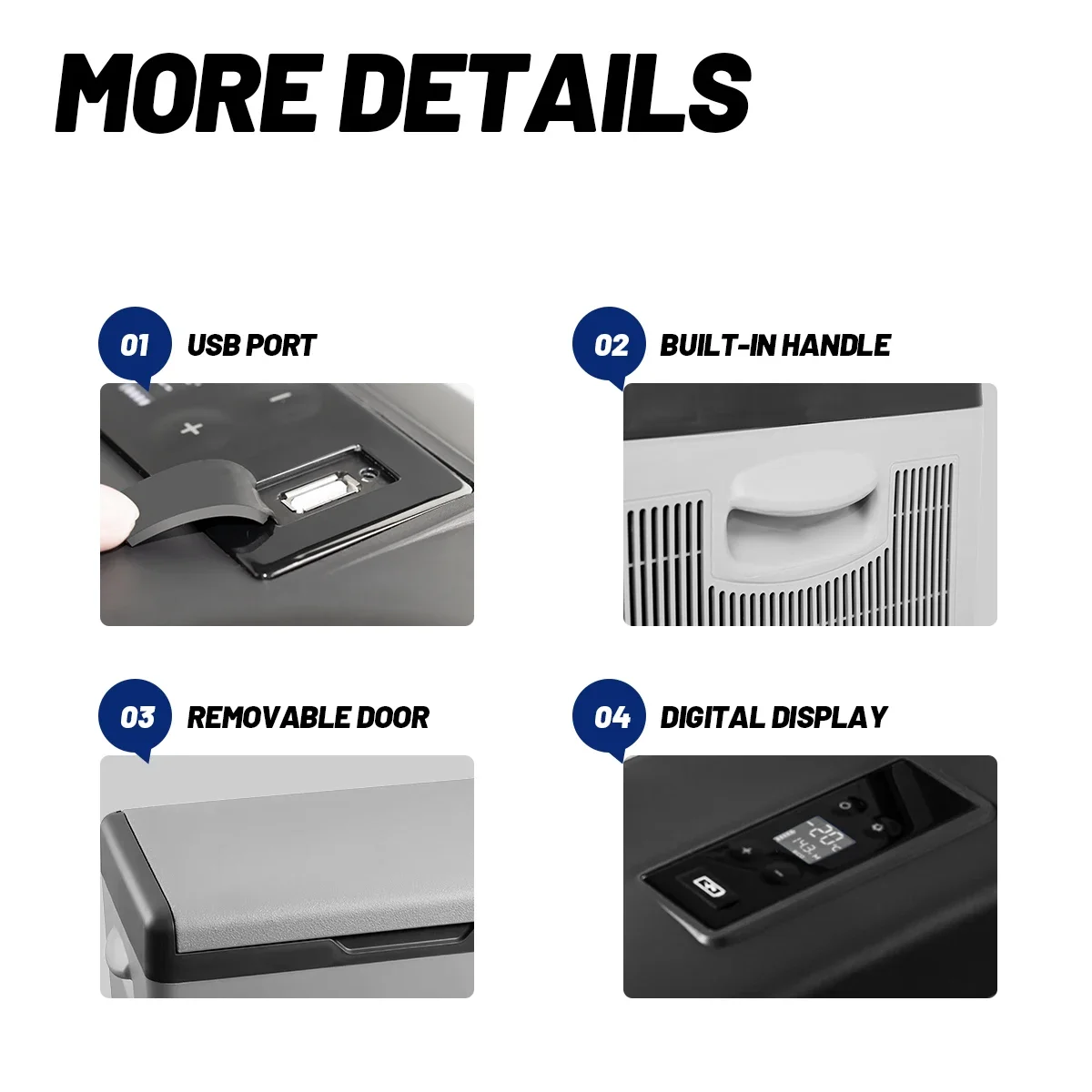15L frosted surface design small fridge mini 12V24V fridge compressor removable door -20-20 ℃ refrigerator