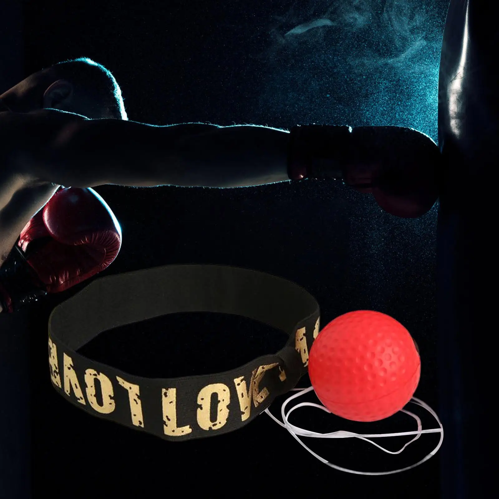 2x Boxing Ball Headband Mma Boxing Equipment Improve Reaction Speed Ball on Strings for Training, Punch, Sports,