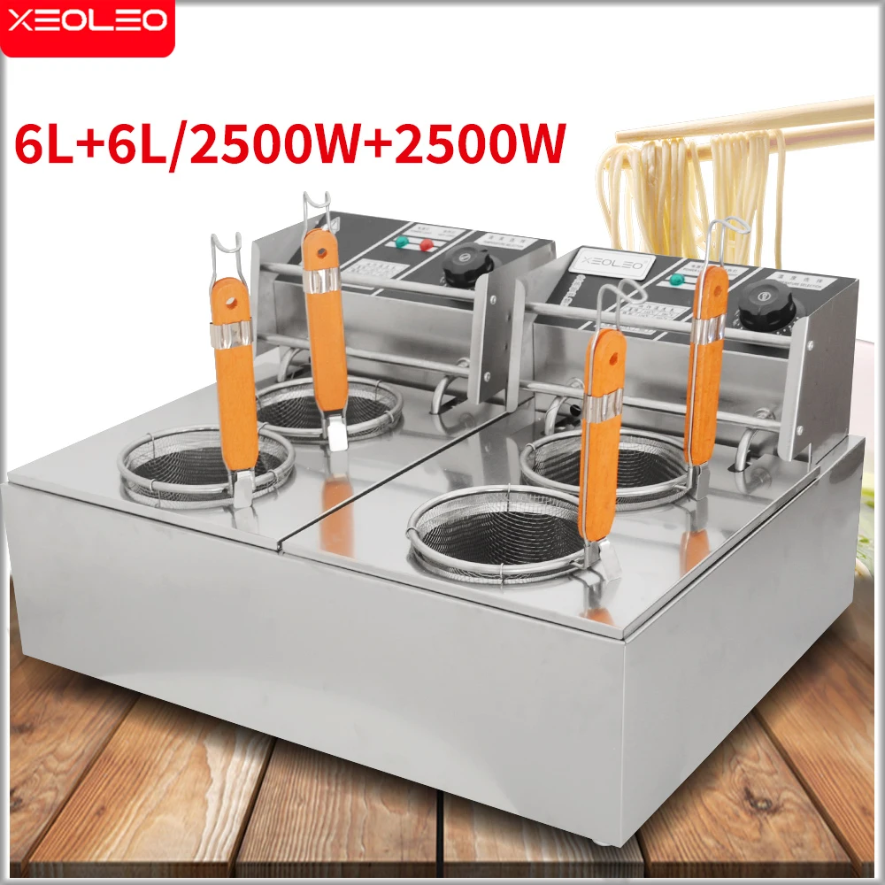 XEOLEO Pasta Cooker Electric Noodle Boiler 4hole Stove Stainless Steel