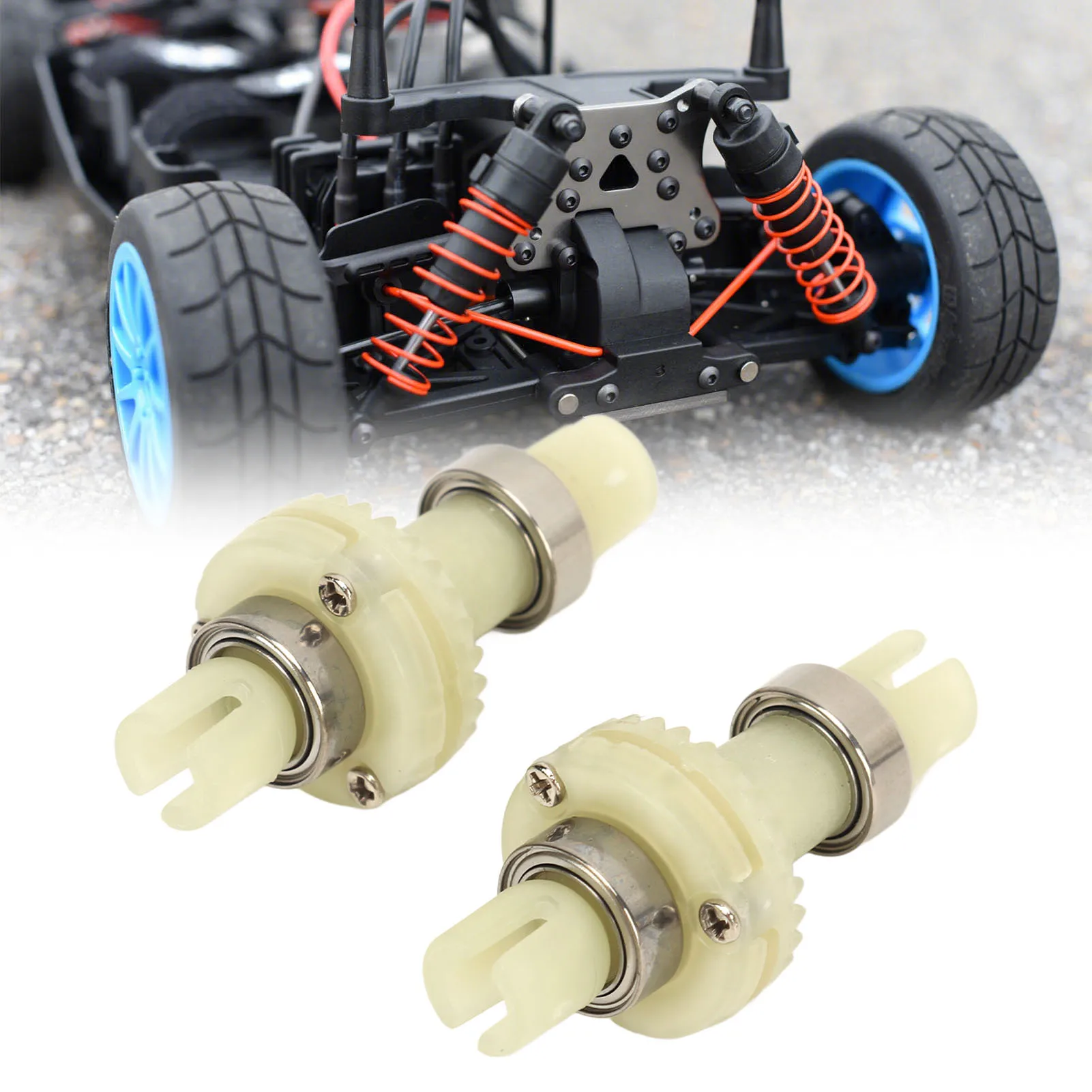 Différentiel à billes WLtoys K969 installé sur châssis, pièce RC compatible