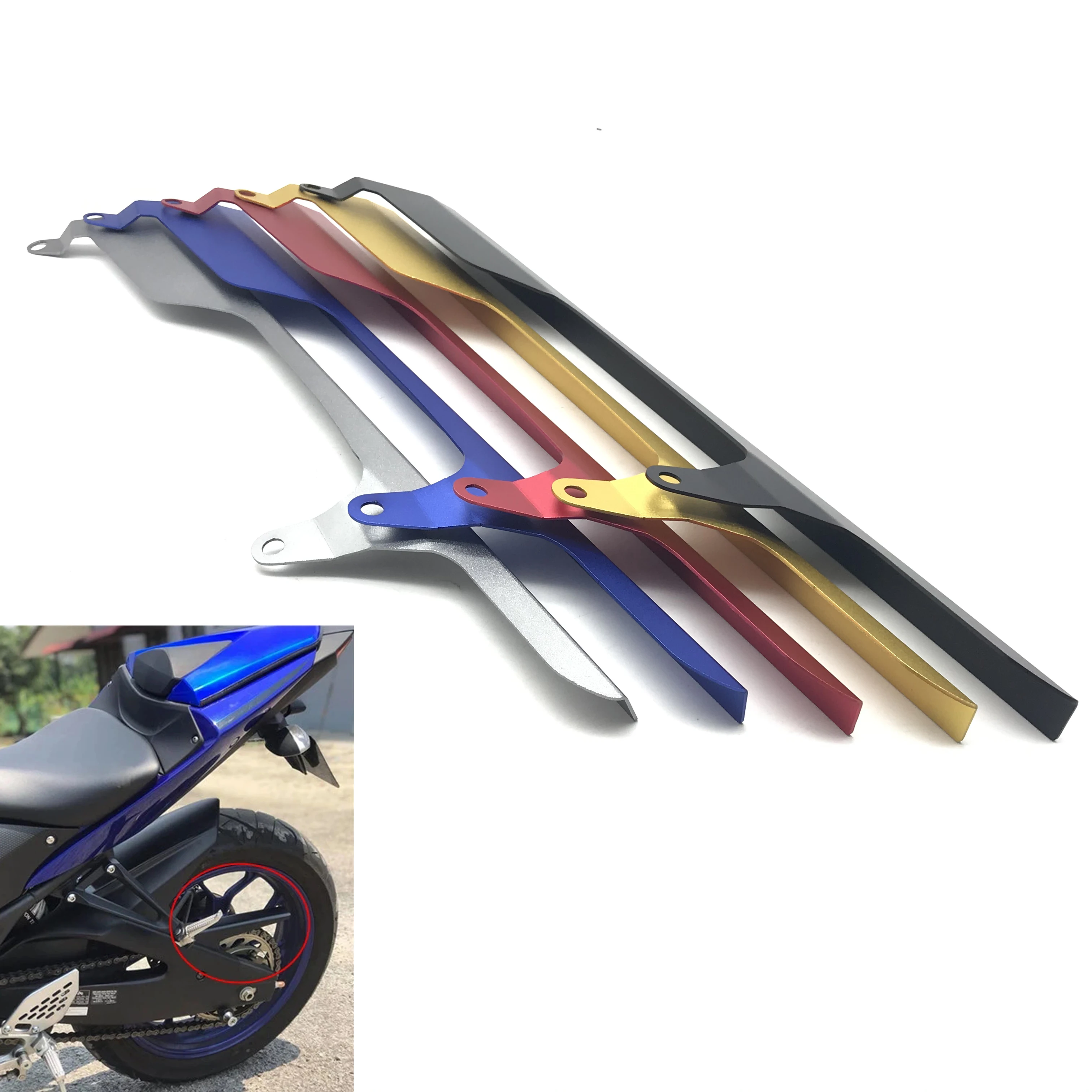 

Motorcycle Belt Guard Cover Protector CNC Decorative Chain Guard For For Yamaha YZF R6 600 YZFR6 YZF-R6 2017-2020 2021 2022 2023