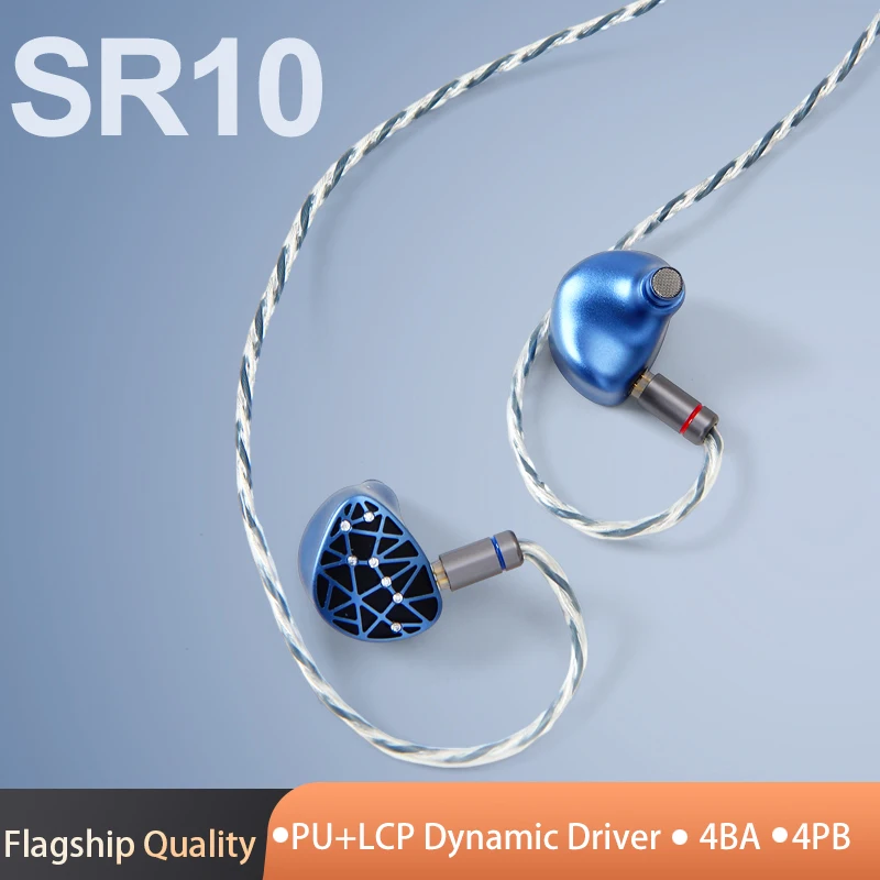 Newest Sound Rhyme SR10 HiFi Earphones 2DD+4BA+4PB Dynamic Driver