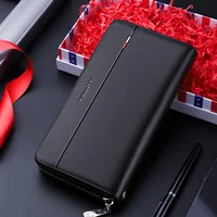 WilliamPOLO Wallet Men's Long Leather Anti-theft Swipe Bag Large Capacity Multifunctional Card Holder Wallet Simple Hand Bag 2