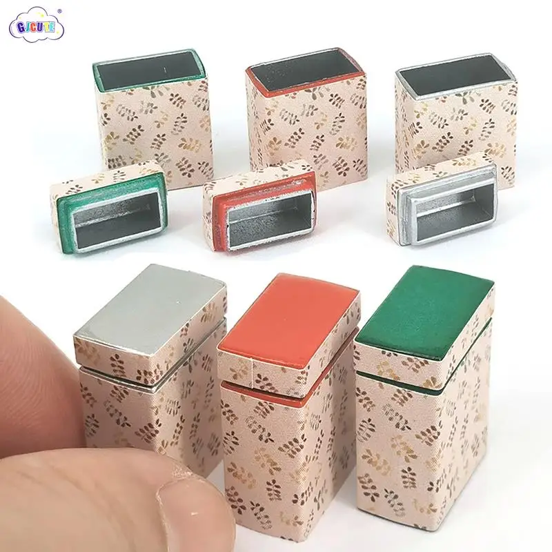 

1 шт. 1/12 миниатюрный металлический ящик для хранения для кукольного домика, модель мебели, аксессуары для кукольного домика, декор для детей, ролевые игры, игрушки