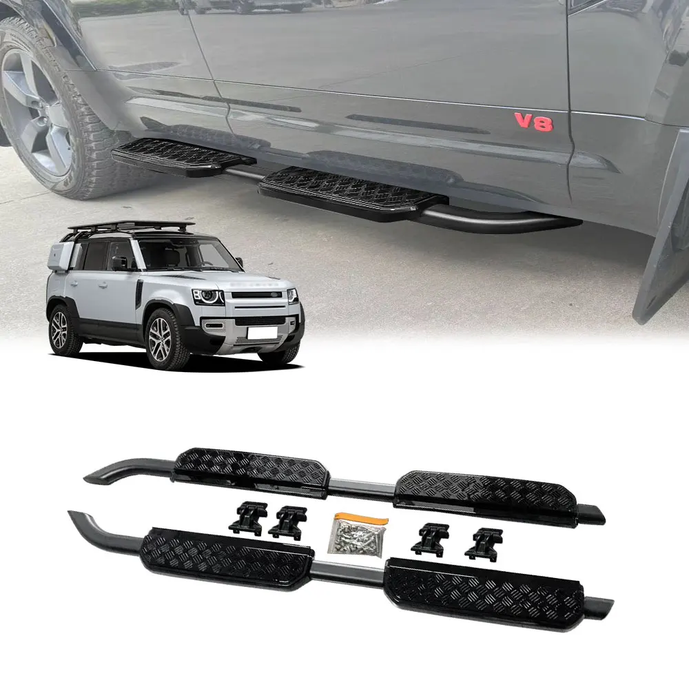 Range Rover Stairs 2Pcs left right steel side step fits for 2020 land rover defend 110 ...