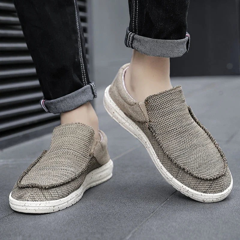 Shoes for Men 2023 High Quality Slip on Casual Sneakers Spring and Autumn Round Toe Mixed Colors Low-heeled Daily Men's Shoes